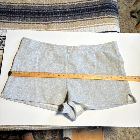 NWT TNA Cozy Fleece Mid-Weight Heather Chrome Grey Sweat Shorts Size XXL - Picture 10 of 12